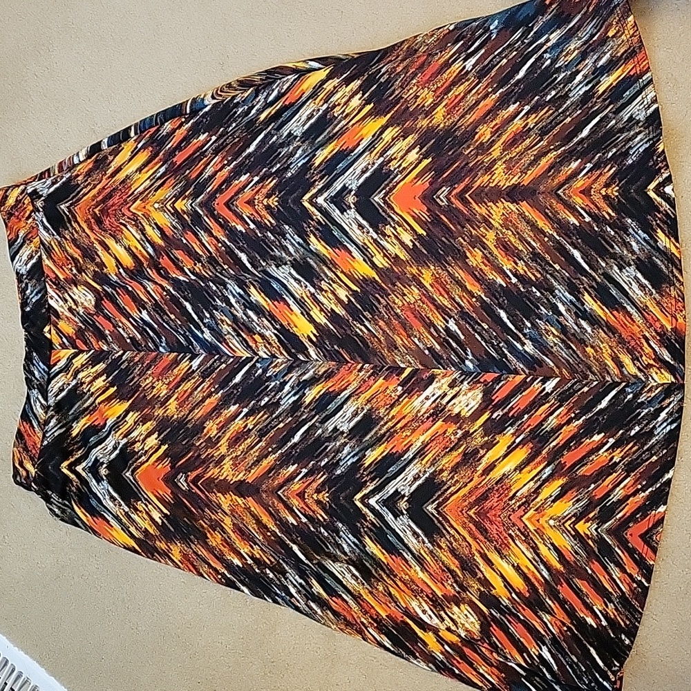 Kim Rogers Small Skirt A-Line / Full Black Brown Teal White Orange Yellow - Picture 4 of 4